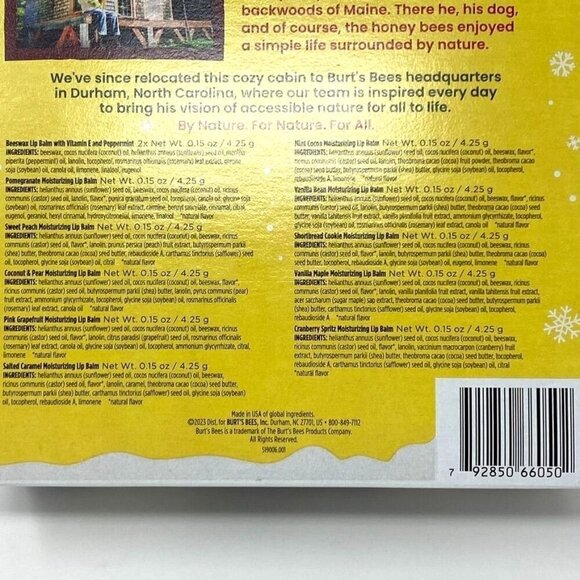 Burt's Bees Lip Balm Advent Calendar 2023 Cozy Cabin 12 Holiday Surprises - Picture 5 of 9